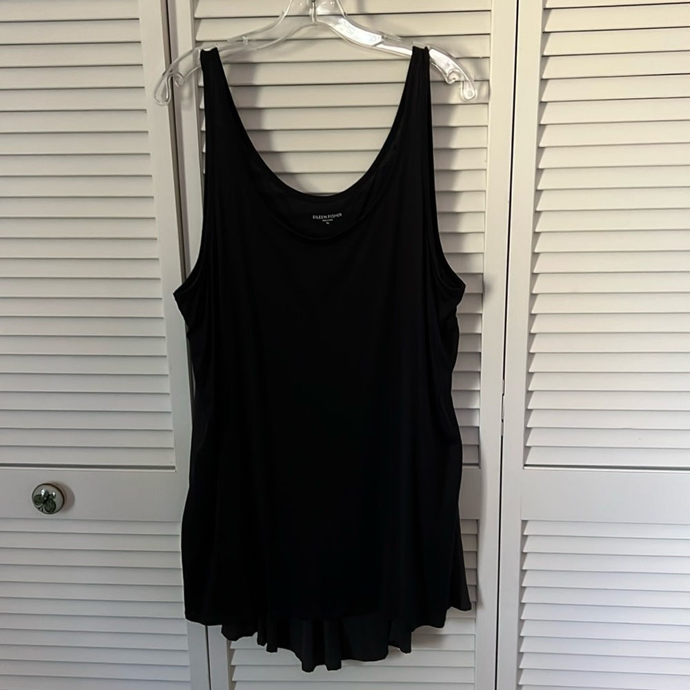 eileen fisher dressy top long pairs with tights